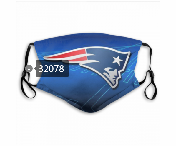 NFL 2020 New England Patriots #92 Dust mask with filter->nfl dust mask->Sports Accessory